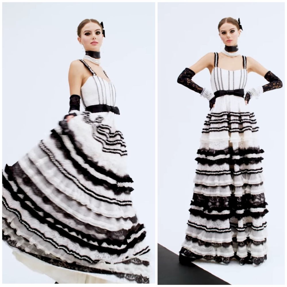 ALICE + OLIVIA DENITA BUSTIER RUFFLE GOWN - Picture 3 of 17